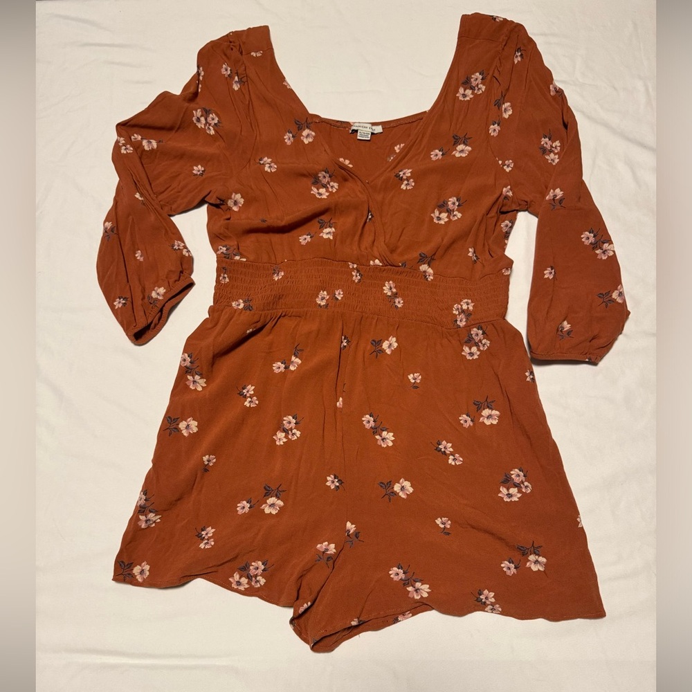 American Eagle shorts romper, long sleeves, size XL